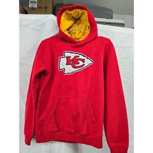 Youth Kansas‎ City Chiefs NFL Team Apparel Red Hoodie KC Logo Sweatshirt XL